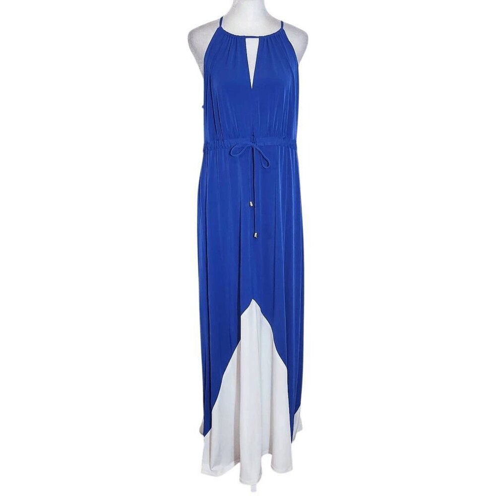 Suite 7 Blue Sleeveless Maxi Dress Size 10 Blue and White Maxi Dress